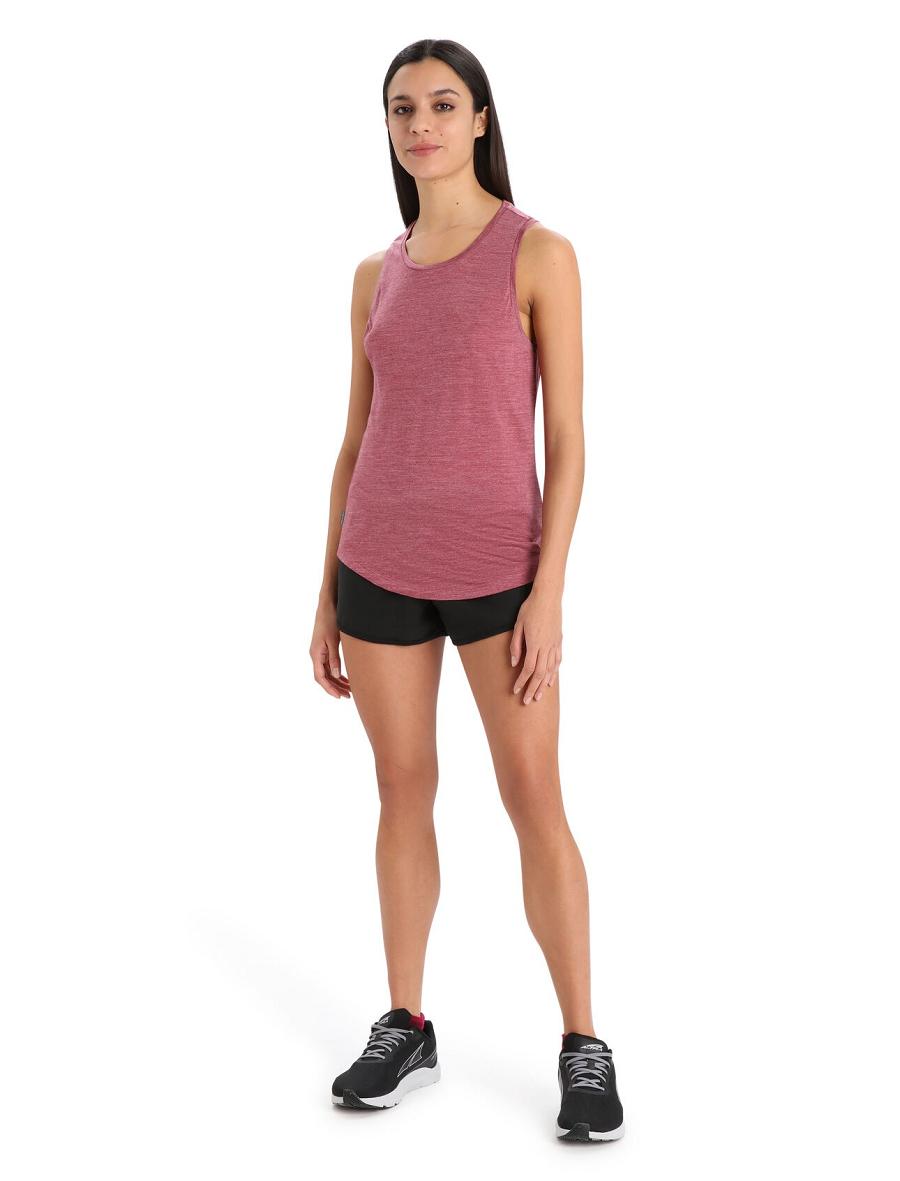 T Shirts Icebreaker Merino Sphere II Tank Femme Rose | FR 1571TCEV